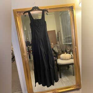 NWT Black Milkmaid style Maxi Dress